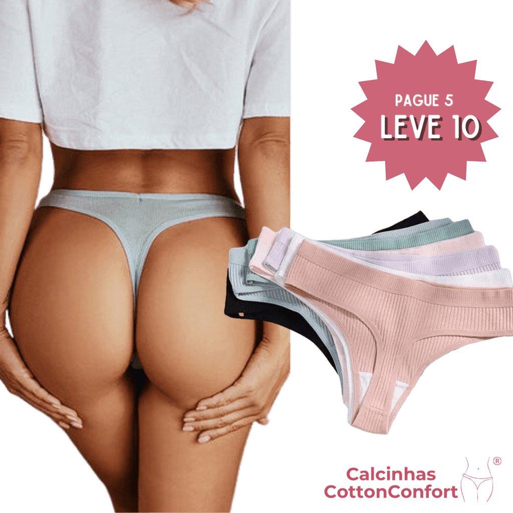 Compre 5 Leve 10 - Calcinha CottonConfort® + Frete Grátis - Brasil Fast Buy