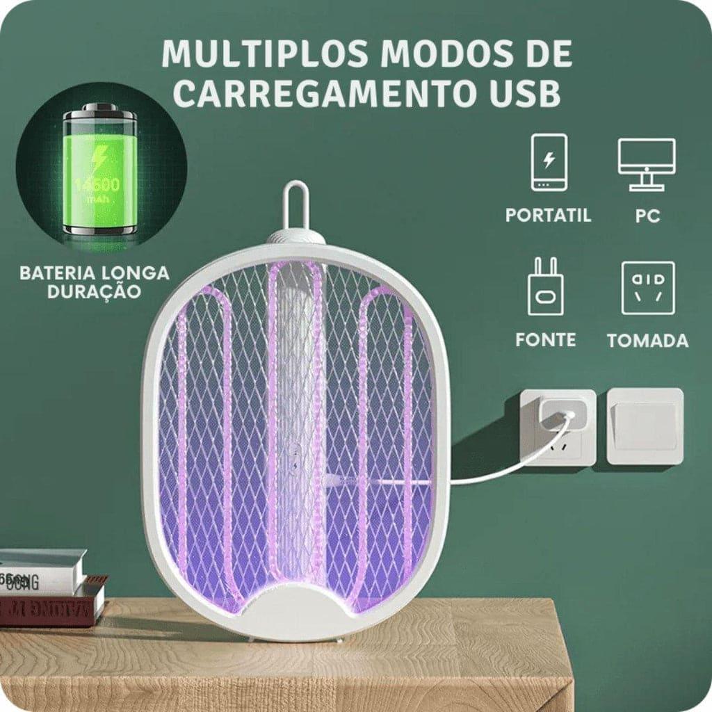 Raquete Mata-Mosquito MaxBolt - Com íons de Atração + Frete Grátis - Brasil Fast Buy