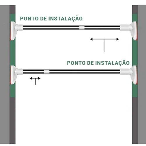 Haste Telescópica de Aço Inoxidável Ajustável + Frete Grátis - Brasil Fast Buy