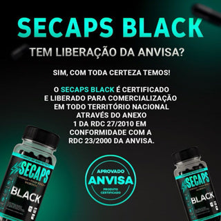 Secaps Black - Kit 5 + Brindes Exclusivos + Frete Grátis