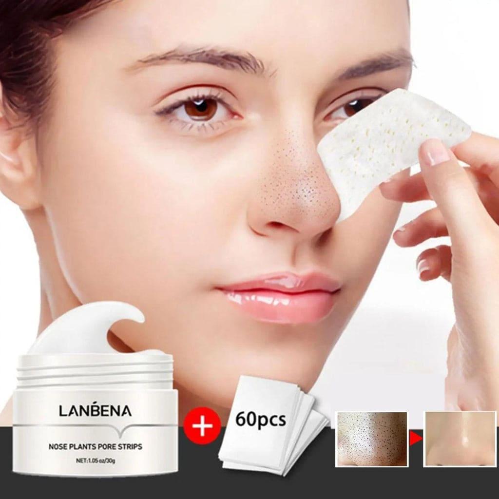 Lanbena® + 60 Adesivos - Máscara Removedora De Cravos e Espinhas - Compre 1 Leve 2 + Frete Grátis - Brasil Fast Buy