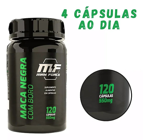 Maca Negra com Boro - Compre 1 Leve 3 + Brinde Exclusivo + Frete Grátis - Brasil Fast Buy